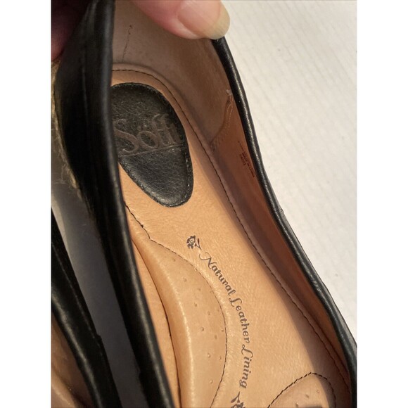 Sofft Women's Malila Espadrille Slip On Flats Size 7.5 Black Leather Shoe Comfy - Picture 6 of 6